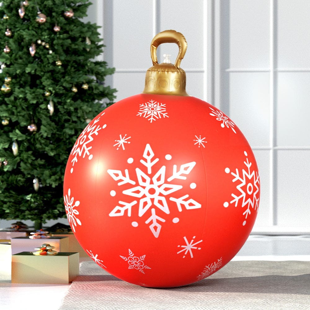 Jingle Jollys Occasions > Christmas > Christmas Decorations Jingle Jollys Christmas Inflatable Ball Bauble 60cm Outdoor Decoration Red