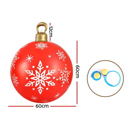 Jingle Jollys Occasions > Christmas > Christmas Decorations Jingle Jollys Christmas Inflatable Ball Bauble 60cm Outdoor Decoration Red