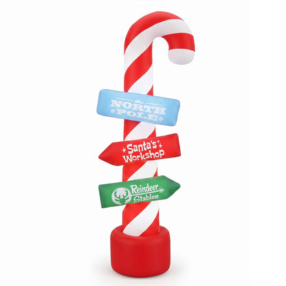 Jingle Jollys Occasions > Christmas > Christmas Decorations Jingle Jollys Christmas Inflatable Candy Pole 2.4M Illuminated Decorations