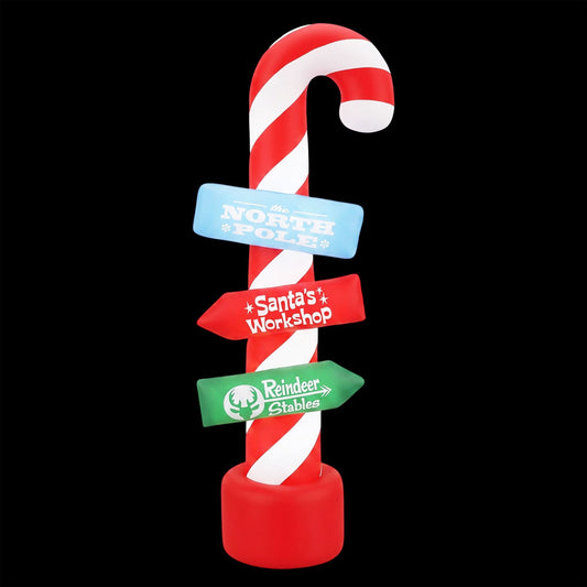 Jingle Jollys Occasions > Christmas > Christmas Decorations Jingle Jollys Christmas Inflatable Candy Pole 2.4M Illuminated Decorations