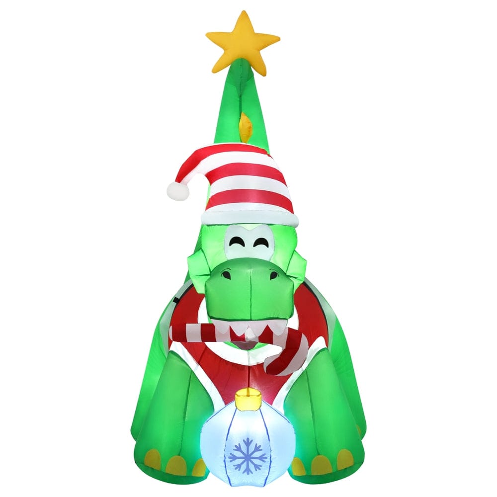 Jingle Jollys Occasions > Christmas > Christmas Decorations Jingle Jollys Christmas Inflatable Dinosaur 1.86M Height LED Decorations Illuminated
