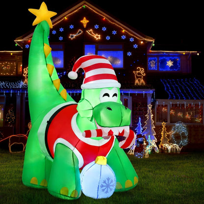 Jingle Jollys Occasions > Christmas > Christmas Decorations Jingle Jollys Christmas Inflatable Dinosaur 1.86M Height LED Decorations Illuminated