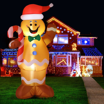 Jingle Jollys Occasions > Christmas > Christmas Decorations Jingle Jollys Christmas Inflatable Gingerbread Man 1.5M Height LED Decorations Illuminated