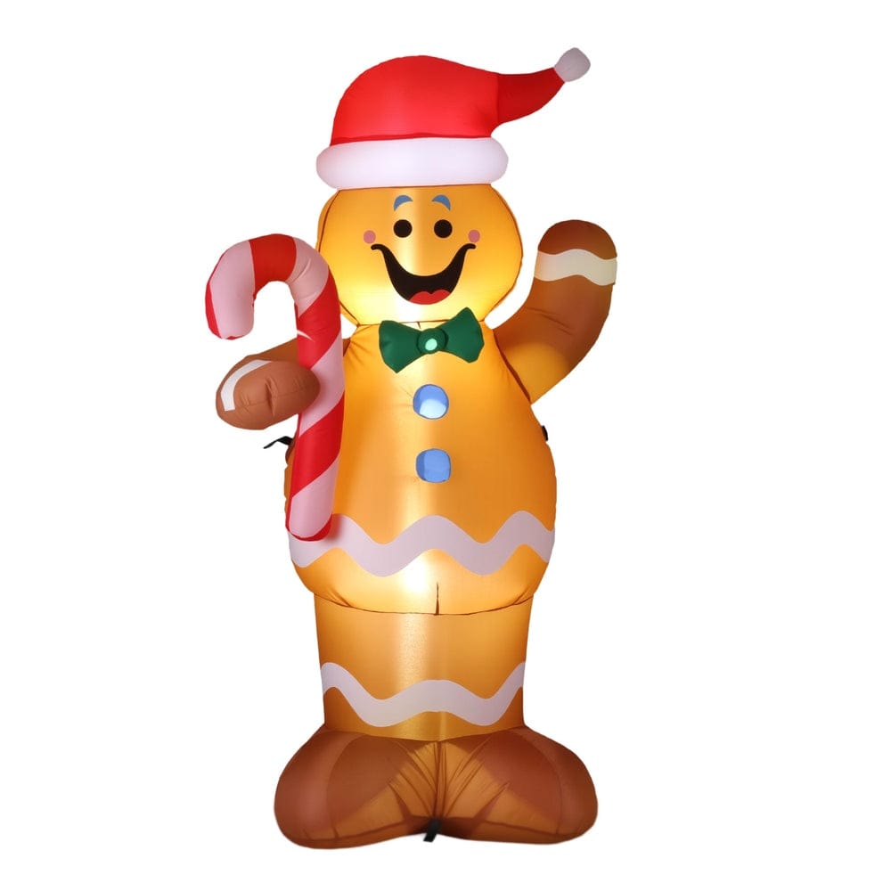 Jingle Jollys Occasions > Christmas > Christmas Decorations Jingle Jollys Christmas Inflatable Gingerbread Man 1.5M Height LED Decorations Illuminated
