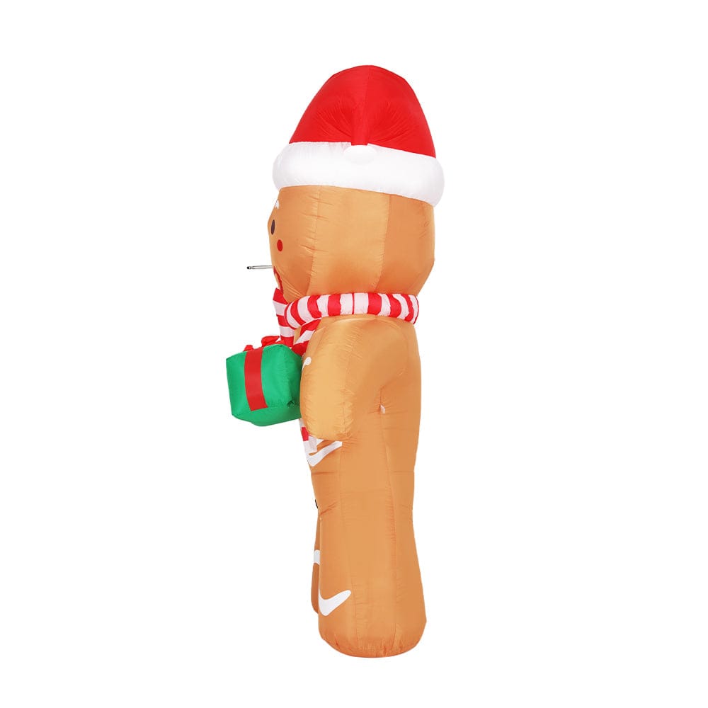 Jingle Jollys Occasions > Christmas > Christmas Decorations Jingle Jollys Christmas Inflatable Gingerbread Man 2.4M Illuminated Decorations