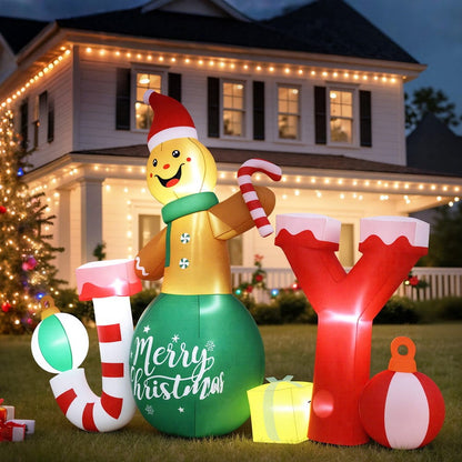 Jingle Jollys Occasions > Christmas > Christmas Decorations Jingle Jollys Christmas Inflatable Gingerman Joy 3M Long Outdoor Decorations Illuminated