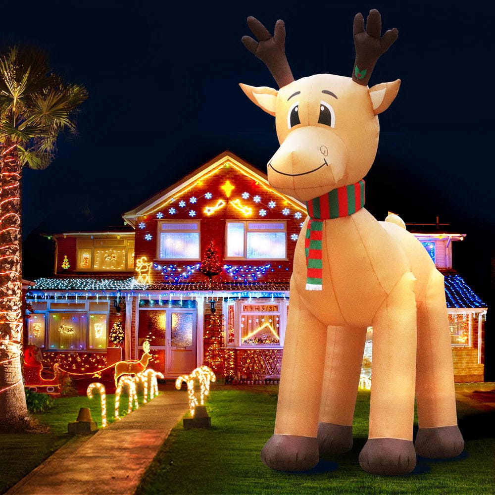 Jingle Jollys Occasions > Christmas > Christmas Decorations Jingle Jollys Christmas Inflatable Reindeer 5M Illuminated Decorations