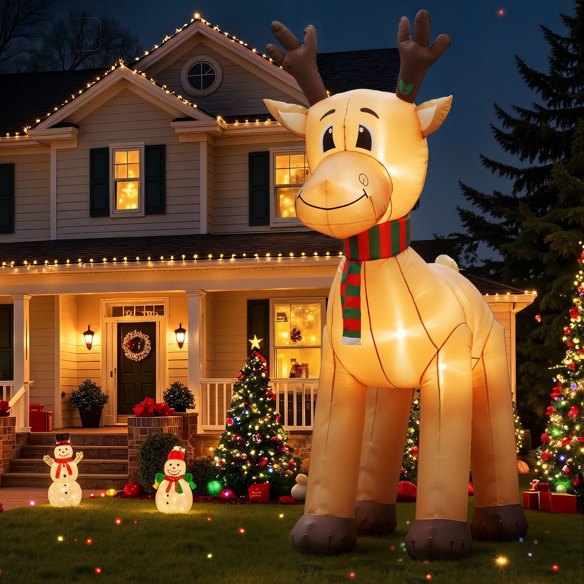 Jingle Jollys Occasions > Christmas > Christmas Decorations Jingle Jollys Christmas Inflatable Reindeer 5M Illuminated Decorations