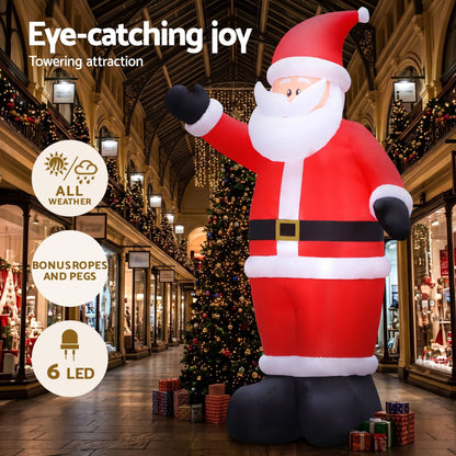 Jingle Jollys Occasions > Christmas > Christmas Decorations Jingle Jollys Christmas Inflatable Santa 5M Illuminated Decorations