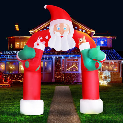 Jingle Jollys Occasions > Christmas > Christmas Decorations Jingle Jollys Christmas Inflatable Santa Archway 2.3M Outdoor Decorations Lights