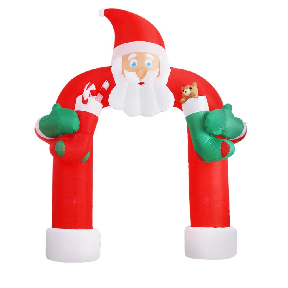 Jingle Jollys Occasions > Christmas > Christmas Decorations Jingle Jollys Christmas Inflatable Santa Archway 2.3M Outdoor Decorations Lights