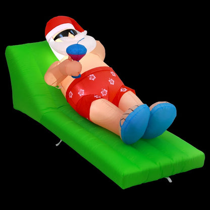 Jingle Jollys Occasions > Christmas > Christmas Decorations Jingle Jollys Christmas Inflatable Santa Bench 1.8M LED Illuminated Decorations