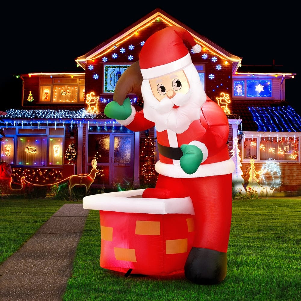 Jingle Jollys Occasions > Christmas > Christmas Decorations Jingle Jollys Christmas Inflatable Santa Illuminated Decorations