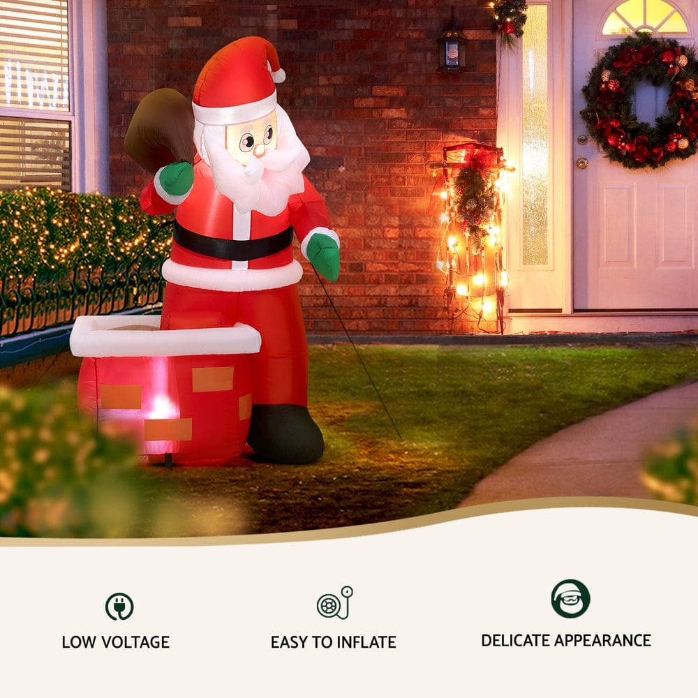 Jingle Jollys Occasions > Christmas > Christmas Decorations Jingle Jollys Christmas Inflatable Santa Illuminated Decorations