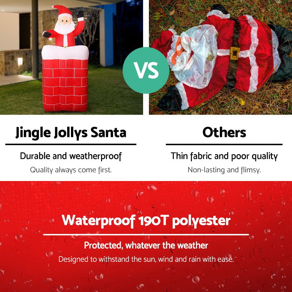 Jingle Jollys Occasions > Christmas > Christmas Decorations Jingle Jollys Christmas Inflatable Santa Pop Up 1.8M Illuminated Decorations