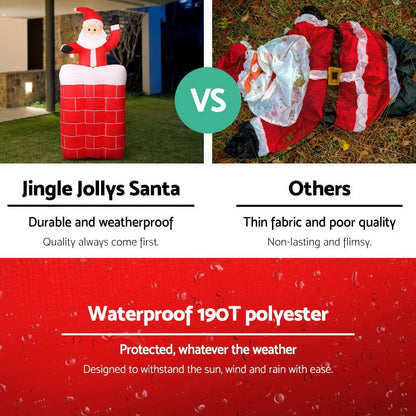 Jingle Jollys Occasions > Christmas > Christmas Decorations Jingle Jollys Christmas Inflatable Santa Pop Up 1.8M Illuminated Decorations