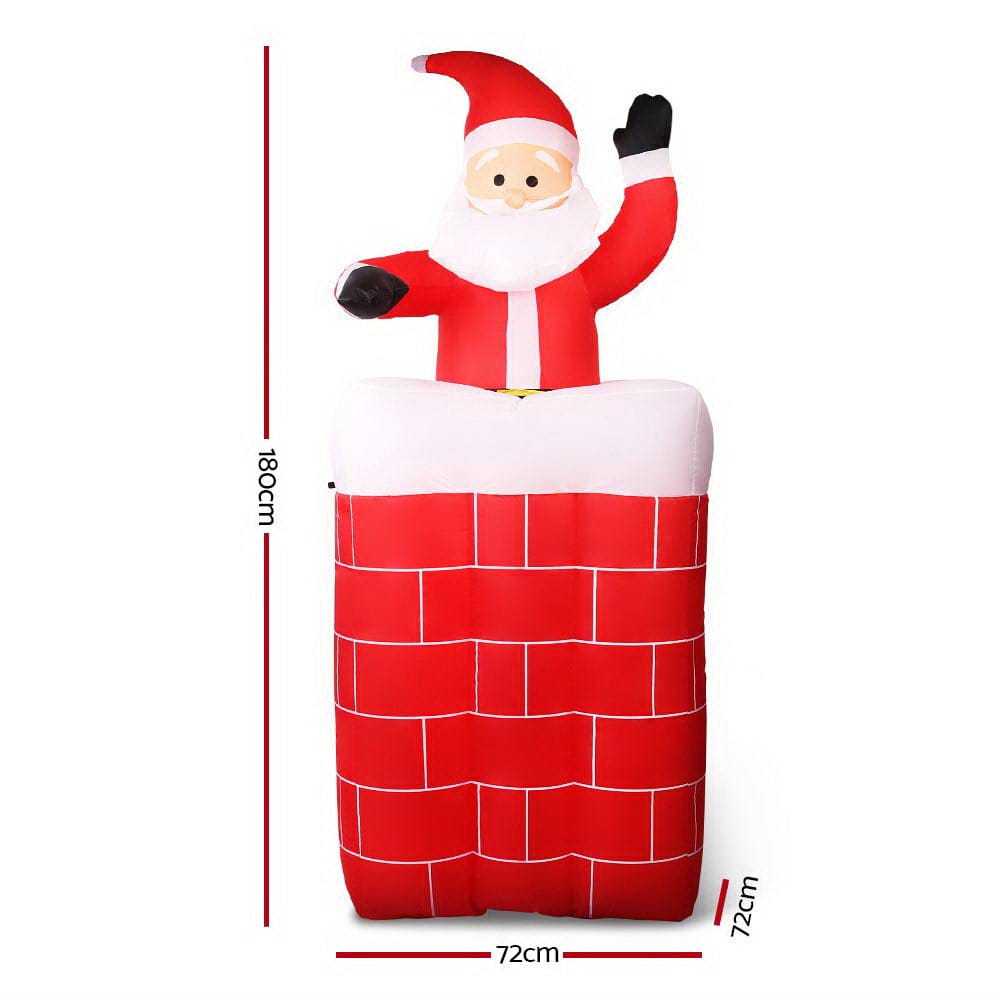 Jingle Jollys Occasions > Christmas > Christmas Decorations Jingle Jollys Christmas Inflatable Santa Pop Up 1.8M Illuminated Decorations