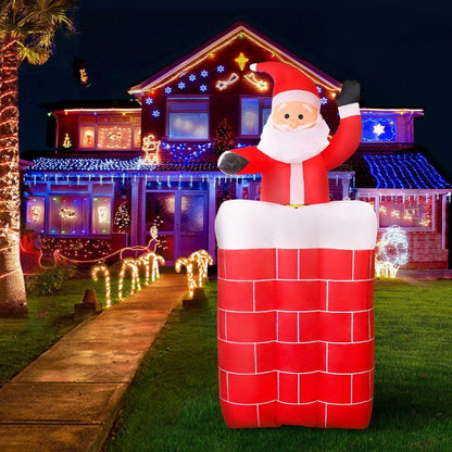 Jingle Jollys Occasions > Christmas > Christmas Decorations Jingle Jollys Christmas Inflatable Santa Pop Up 1.8M Illuminated Decorations