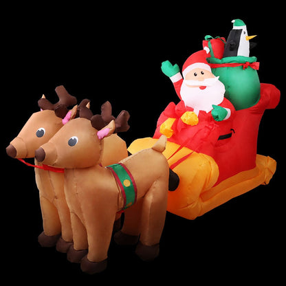 Jingle Jollys Occasions > Christmas > Christmas Decorations Jingle Jollys Christmas Inflatable Santa Sleigh 2.2M Illuminated Decorations