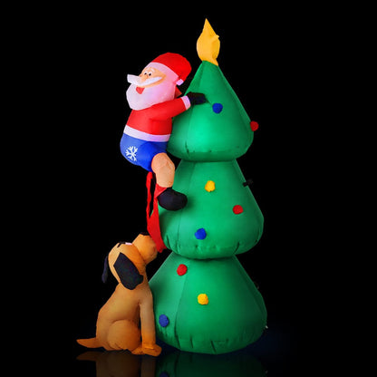 Jingle Jollys Occasions > Christmas > Christmas Decorations Jingle Jollys Christmas Inflatable Santa Tree 1.8M Illuminated Decorations