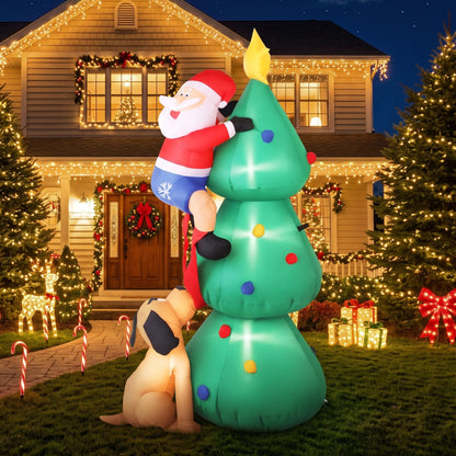 Jingle Jollys Occasions > Christmas > Christmas Decorations Jingle Jollys Christmas Inflatable Santa Tree 1.8M Illuminated Decorations