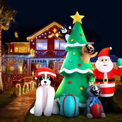 Jingle Jollys Occasions > Christmas > Christmas Decorations Jingle Jollys Christmas Inflatable Santa Tree 3M Illuminated Decorations