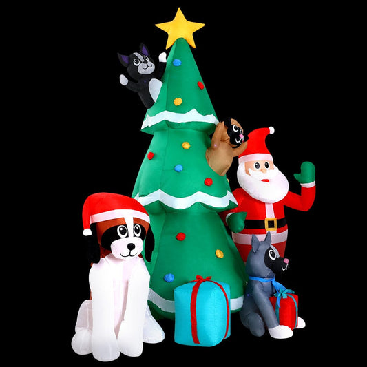 Jingle Jollys Occasions > Christmas > Christmas Decorations Jingle Jollys Christmas Inflatable Santa Tree 3M Illuminated Decorations