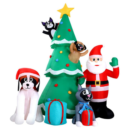 Jingle Jollys Occasions > Christmas > Christmas Decorations Jingle Jollys Christmas Inflatable Santa Tree 3M Illuminated Decorations