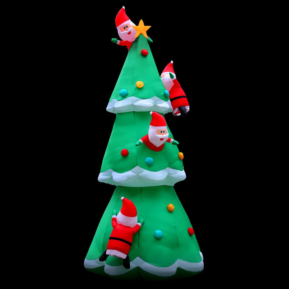 Jingle Jollys Occasions > Christmas > Christmas Decorations Jingle Jollys Christmas Inflatable Santa Tree 5M Illuminated Decorations