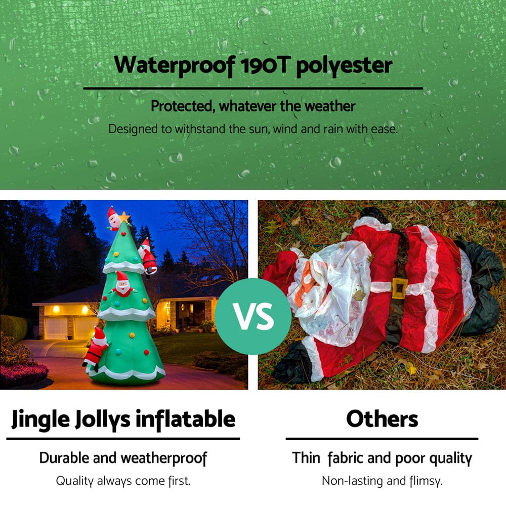 Jingle Jollys Occasions > Christmas > Christmas Decorations Jingle Jollys Christmas Inflatable Santa Tree 5M Illuminated Decorations