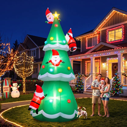 Jingle Jollys Occasions > Christmas > Christmas Decorations Jingle Jollys Christmas Inflatable Santa Tree 5M Illuminated Decorations