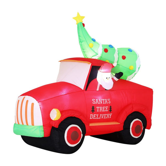 Jingle Jollys Occasions > Christmas > Christmas Decorations Jingle Jollys Christmas Inflatable Santa Truck 1.6M Height LED Decorations Illuminated