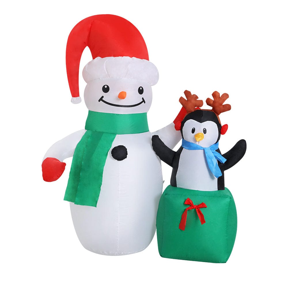 Jingle Jollys Occasions > Christmas > Christmas Decorations Jingle Jollys Christmas Inflatable Snowman 1.8M Illuminated Decorations