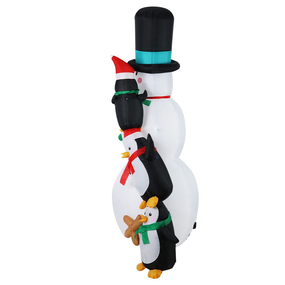 Jingle Jollys Occasions > Christmas > Christmas Decorations Jingle Jollys Christmas Inflatable Snowman 2.4M Illuminated Decorations