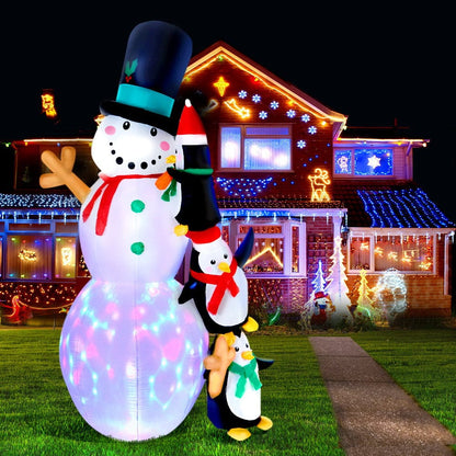 Jingle Jollys Occasions > Christmas > Christmas Decorations Jingle Jollys Christmas Inflatable Snowman 2.4M Illuminated Decorations
