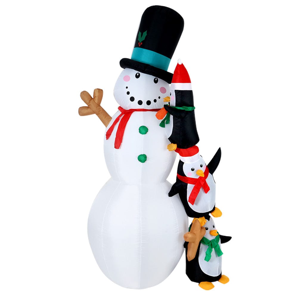 Jingle Jollys Occasions > Christmas > Christmas Decorations Jingle Jollys Christmas Inflatable Snowman 2.4M Illuminated Decorations