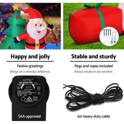 Jingle Jollys Occasions > Christmas > Christmas Decorations Jingle Jollys Christmas Inflatable Tree Snowman 2.7M Illuminated Decorations