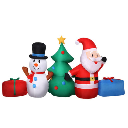 Jingle Jollys Occasions > Christmas > Christmas Decorations Jingle Jollys Christmas Inflatable Tree Snowman 2.7M Illuminated Decorations