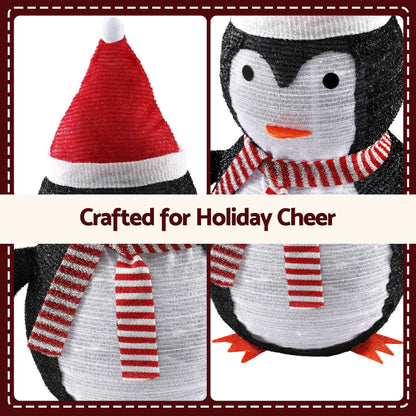 Jingle Jollys Occasions > Christmas > Christmas Decorations Jingle Jollys Christmas Penguin Light LED Christmas Decoration Pop Up Christmas Display 70cm
