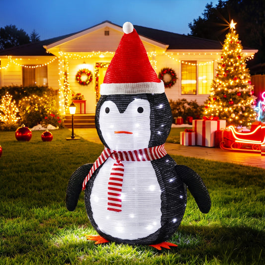 Jingle Jollys Occasions > Christmas > Christmas Decorations Jingle Jollys Christmas Penguin Light LED Christmas Decoration Pop Up Christmas Display 70cm