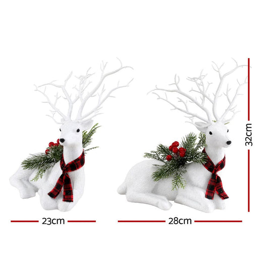 Jingle Jollys Occasions > Christmas > Christmas Decorations Jingle Jollys Christmas Reindeer 32cm Glitter Deer Ornaments Party Decorations