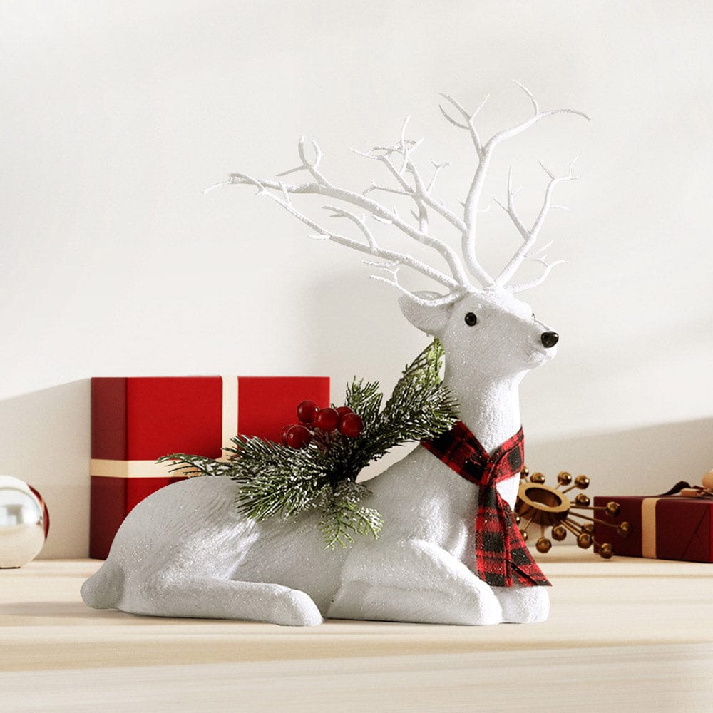 Jingle Jollys Occasions > Christmas > Christmas Decorations Jingle Jollys Christmas Reindeer 32cm Glitter Deer Ornaments Party Decorations