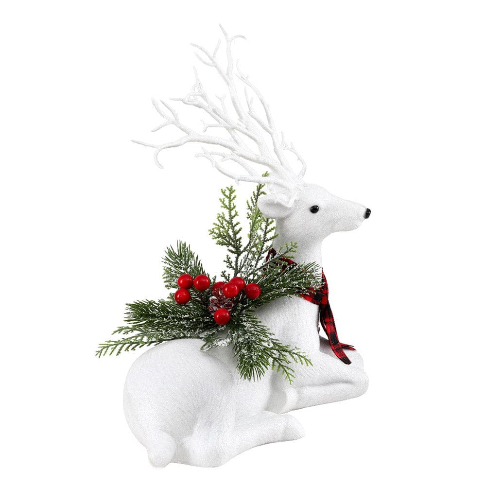 Jingle Jollys Occasions > Christmas > Christmas Decorations Jingle Jollys Christmas Reindeer 32cm Glitter Deer Ornaments Party Decorations