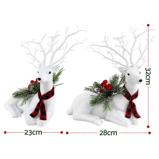 Jingle Jollys Occasions > Christmas > Christmas Decorations Jingle Jollys Christmas Reindeer 32cm Glitter Deer Ornaments Party Decorations