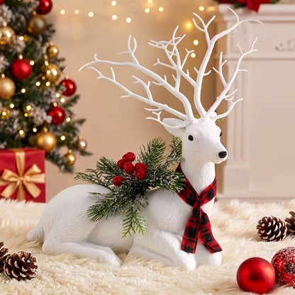 Jingle Jollys Occasions > Christmas > Christmas Decorations Jingle Jollys Christmas Reindeer 32cm Glitter Deer Ornaments Party Decorations