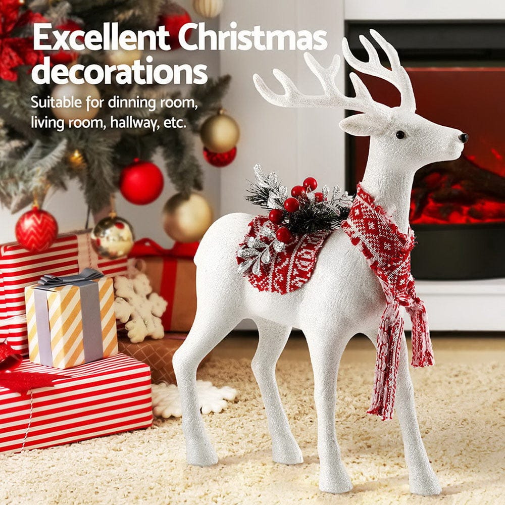 Jingle Jollys Occasions > Christmas > Christmas Decorations Jingle Jollys Christmas Reindeer 45cm Glitter Deer Ornaments Party Decorations
