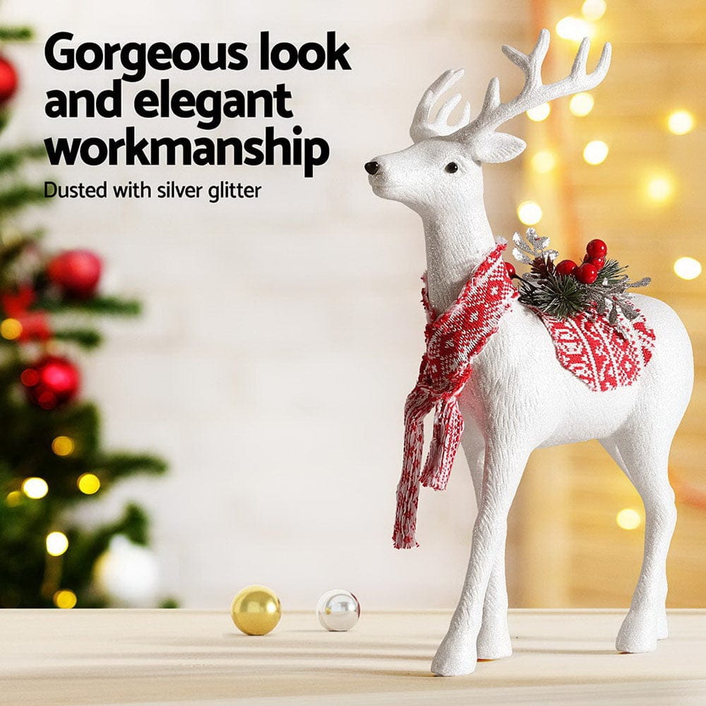 Jingle Jollys Occasions > Christmas > Christmas Decorations Jingle Jollys Christmas Reindeer 45cm Glitter Deer Ornaments Party Decorations