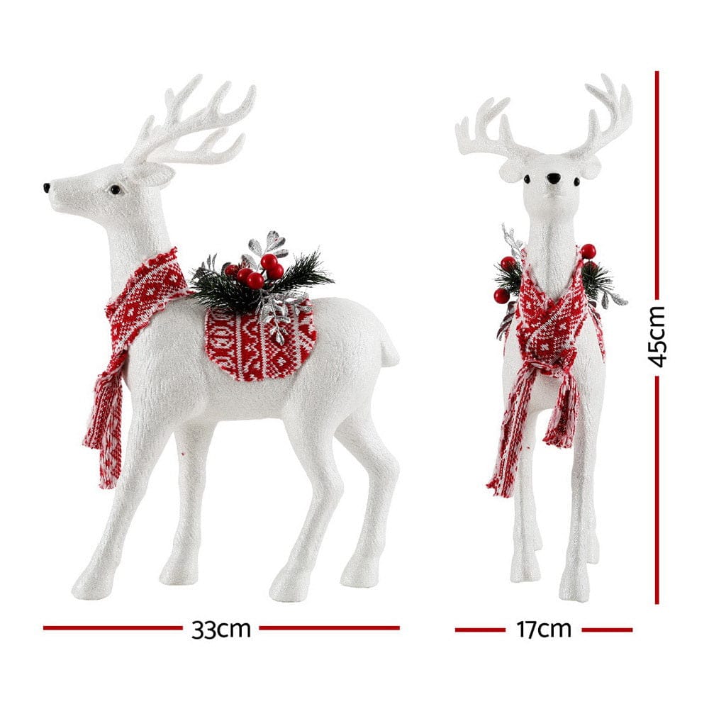 Jingle Jollys Occasions > Christmas > Christmas Decorations Jingle Jollys Christmas Reindeer 45cm Glitter Deer Ornaments Party Decorations