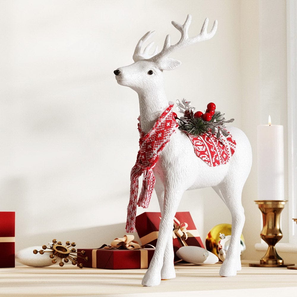 Jingle Jollys Occasions > Christmas > Christmas Decorations Jingle Jollys Christmas Reindeer 45cm Glitter Deer Ornaments Party Decorations
