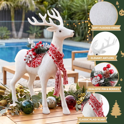 Jingle Jollys Occasions > Christmas > Christmas Decorations Jingle Jollys Christmas Reindeer 45cm Glitter Deer Ornaments Party Decorations